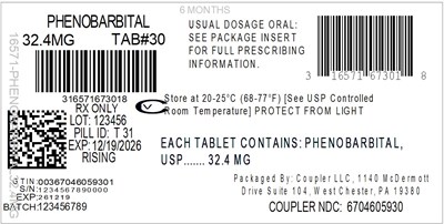 Label (16571 673 01 Phenobarbital 32.4mg 67046 059 30)